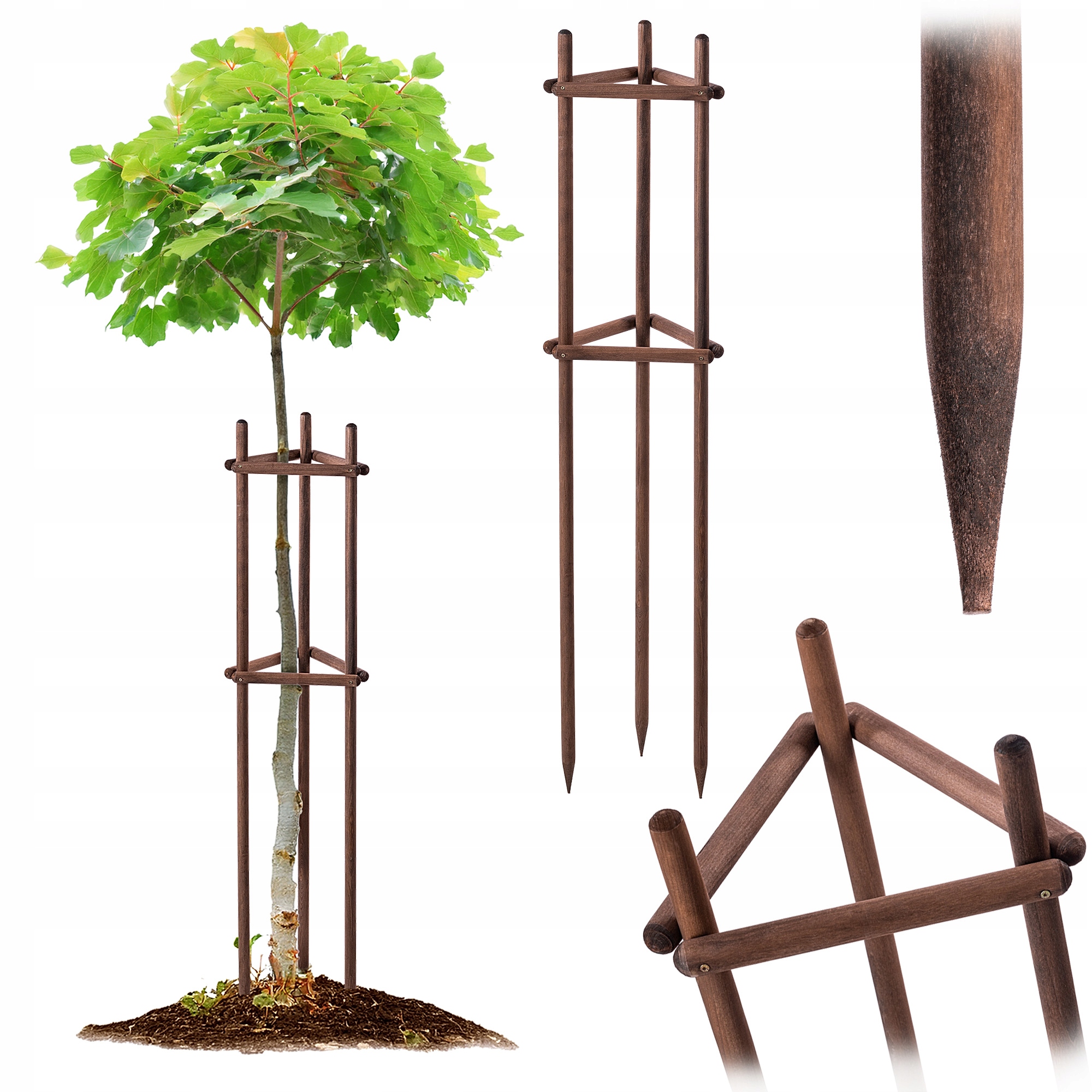 PODPORA DO ROŚLIN DRZEWEK KRZEWÓW PODPÓRKA IMPREGNOWANA TRÓJKĄT MOCNA 150cm