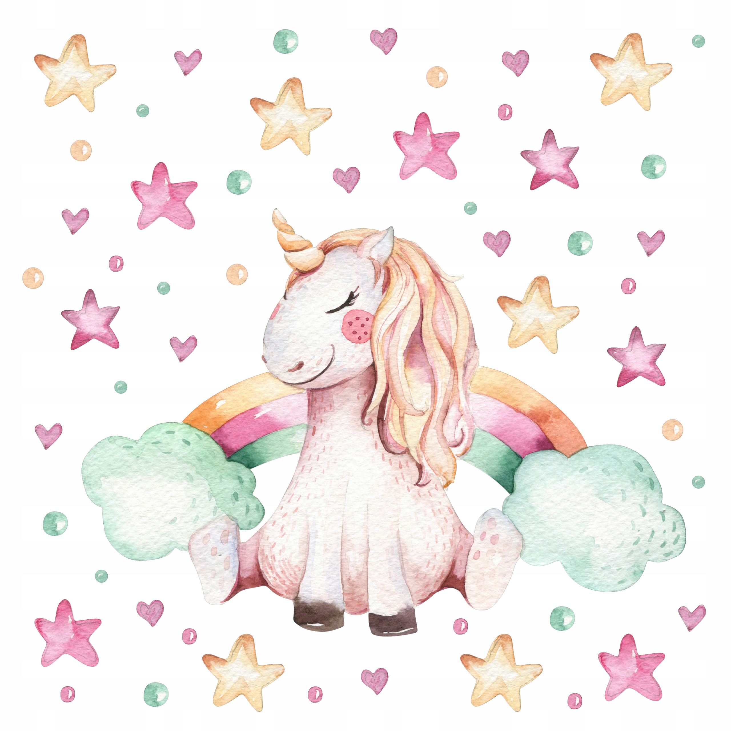 naklejki na ścianę JEDNOROŻEC UNICORN 50x100cm