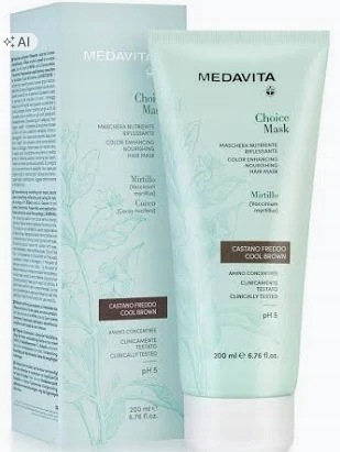 Medavita Choice Mask Castano Freddo barvicí maska na vlasy 200 ml