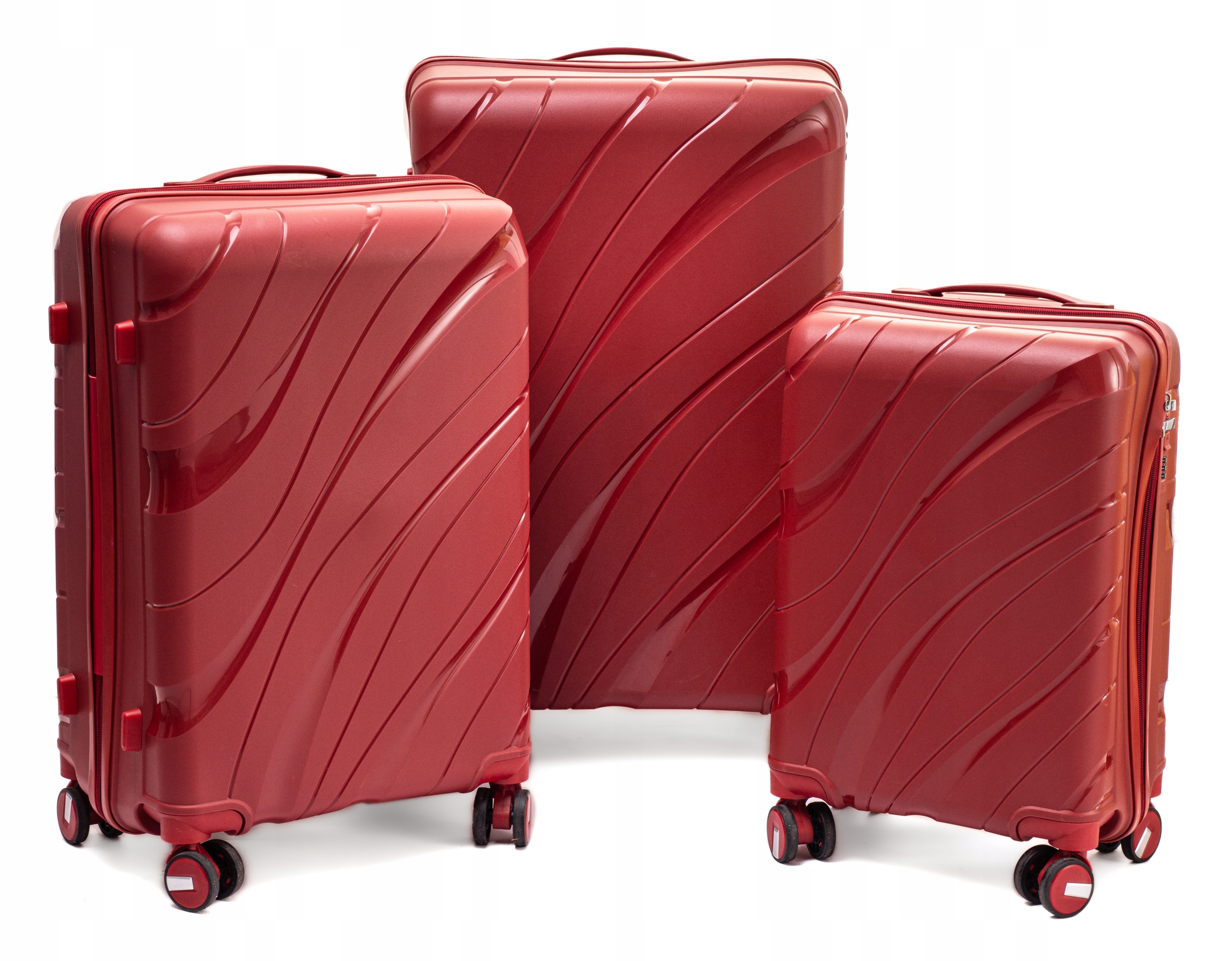 WALIZKA DUŻA NA KÓŁKACH ZESTAW 3W1 WYTRZYMAŁA TWARDA Marka RGL