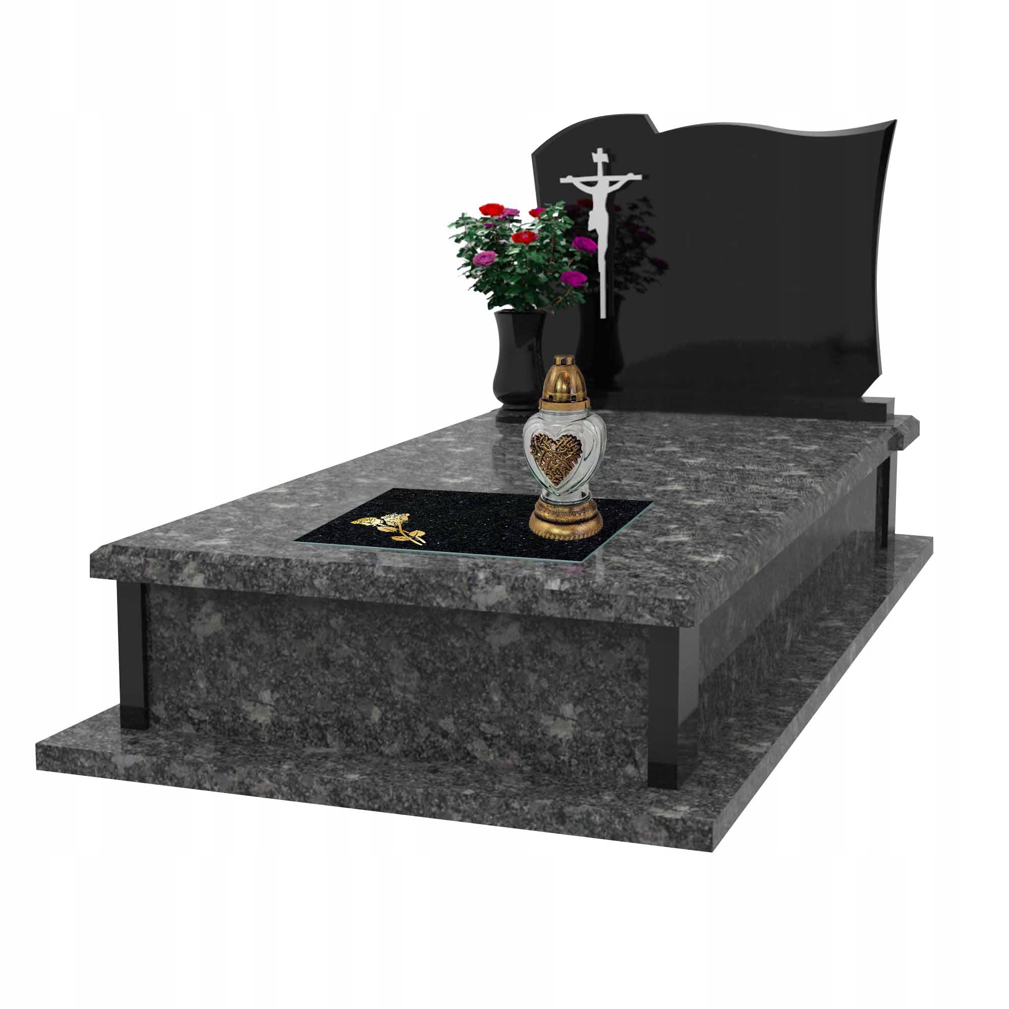 SZKLANA PODSTAWKA POD ZNICZE 30x20cm 491a Motyw inny