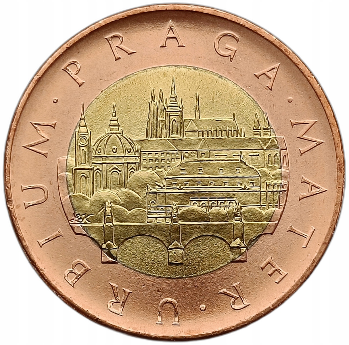 CZECHY 50 KORON 2021 PRAGA - MIASTO BIMETAL MENNICZA