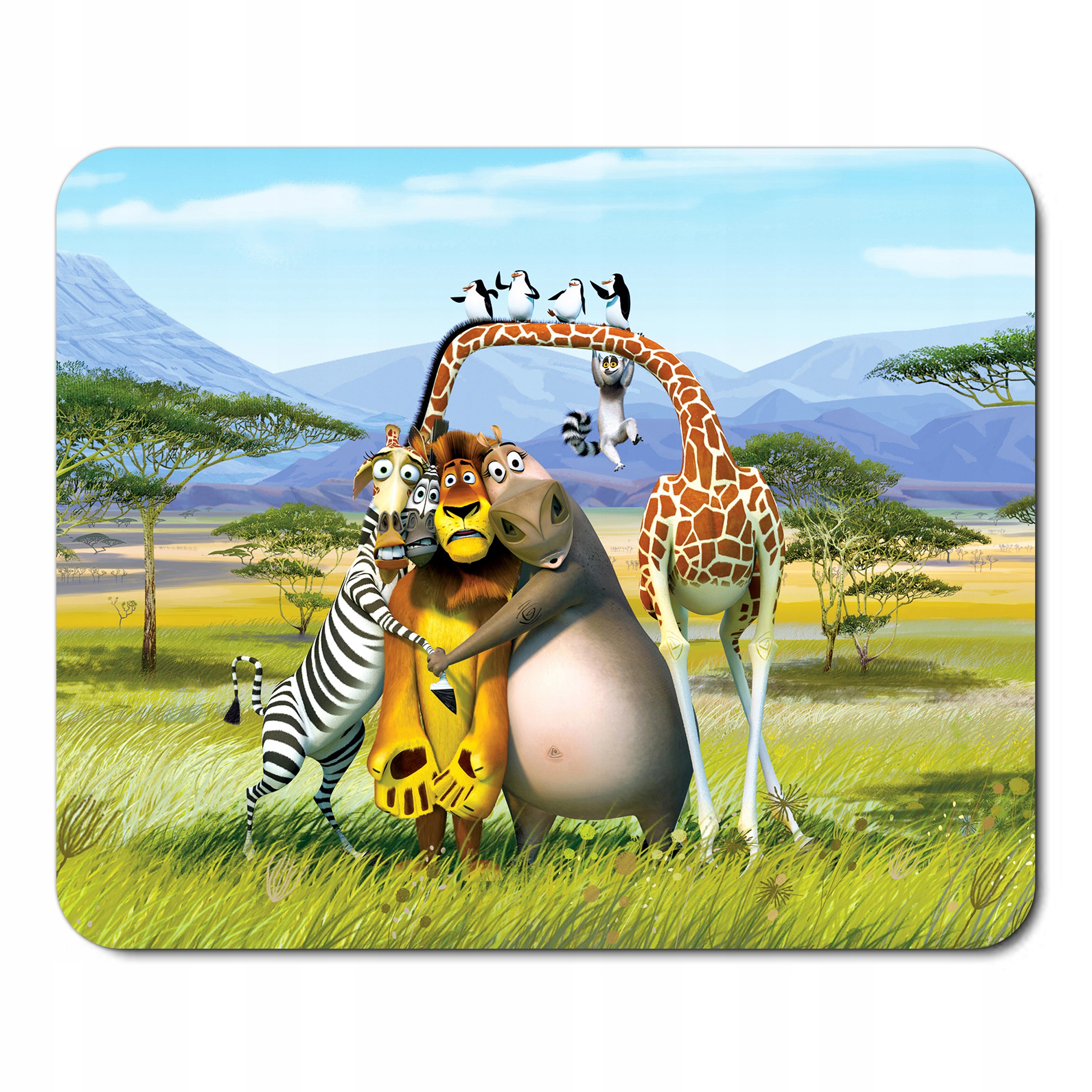 

Podkładka pod mysz myszkę Madagaskar Bajka