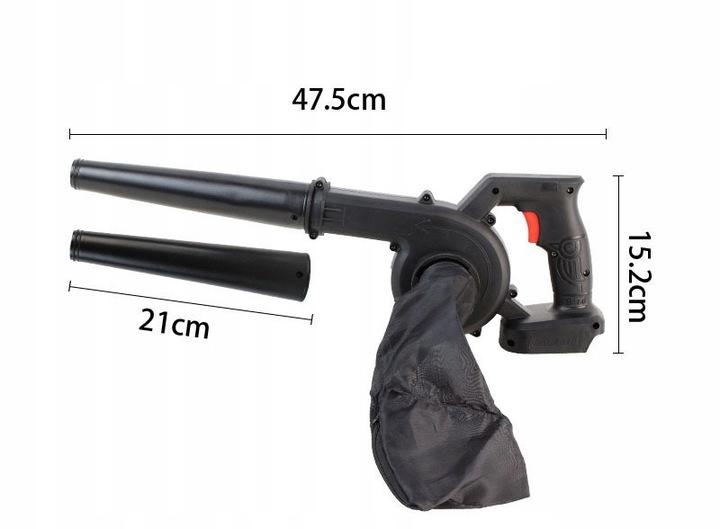 DMUCHAWA DO LIŚCI MOCNA AKUMALATOROWA 2w1 ODKURZACZ OGRODOWY Wydajność 1 m3/min