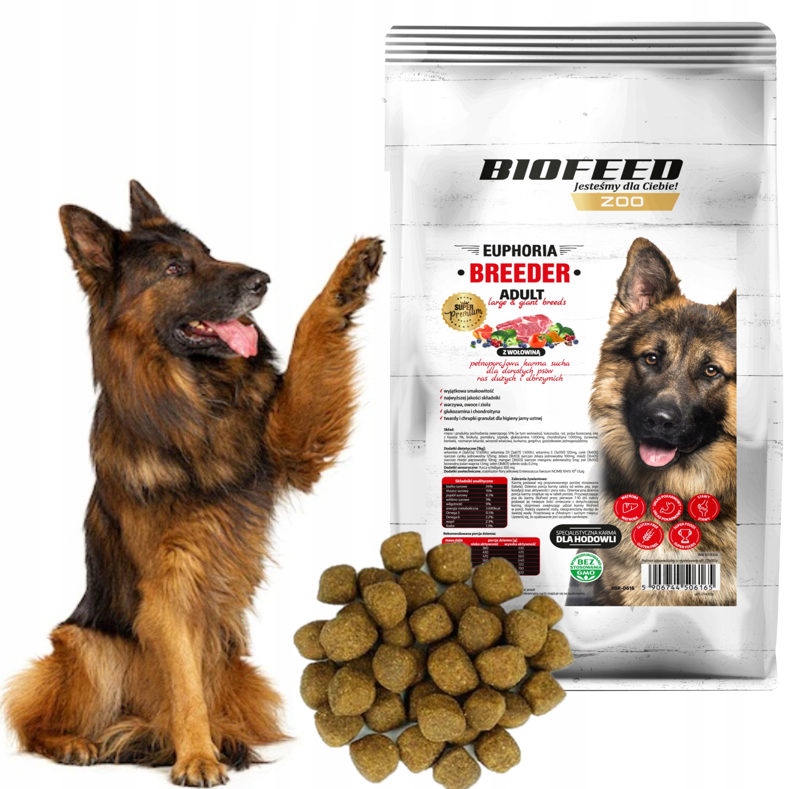 Biofeed Sucha Karma Dla Psa Dorosłego Rasy Duże I Średnie 15KG