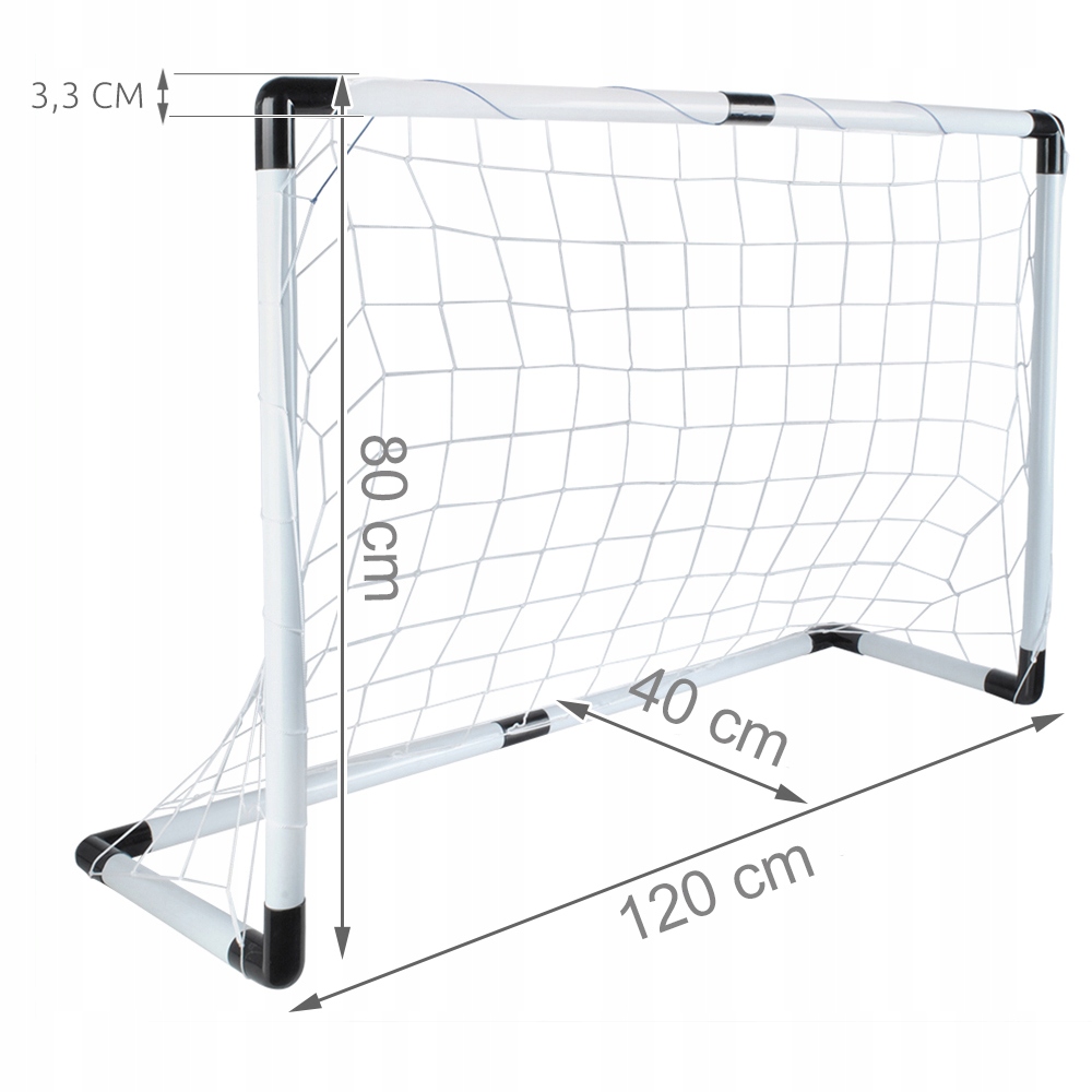 Futbalová bránka prenosná 120 x 80 x 40 cm