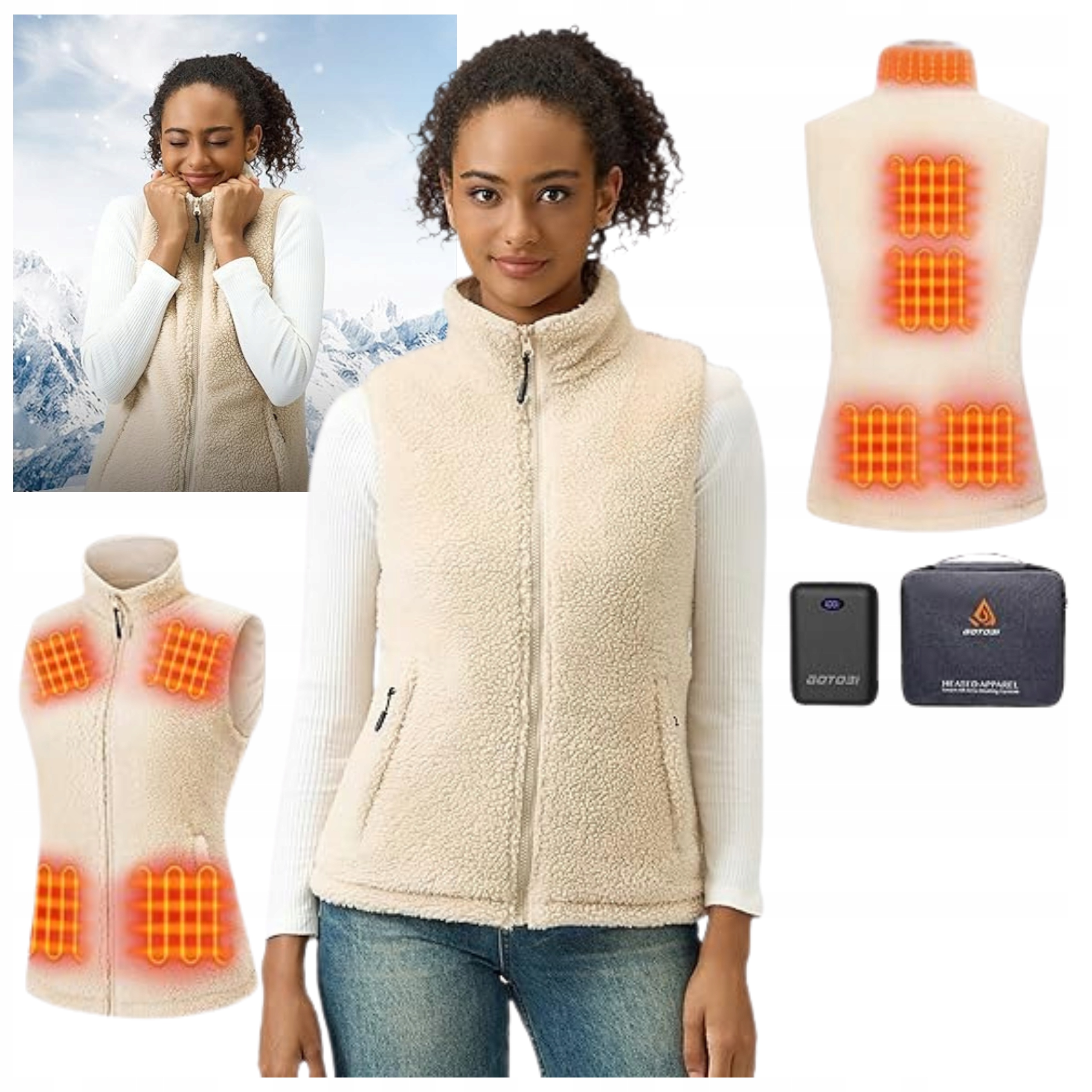 Vyhřívaná Vesta Usb Dámská Elektrická Vesta Zimní Vyhřívací M