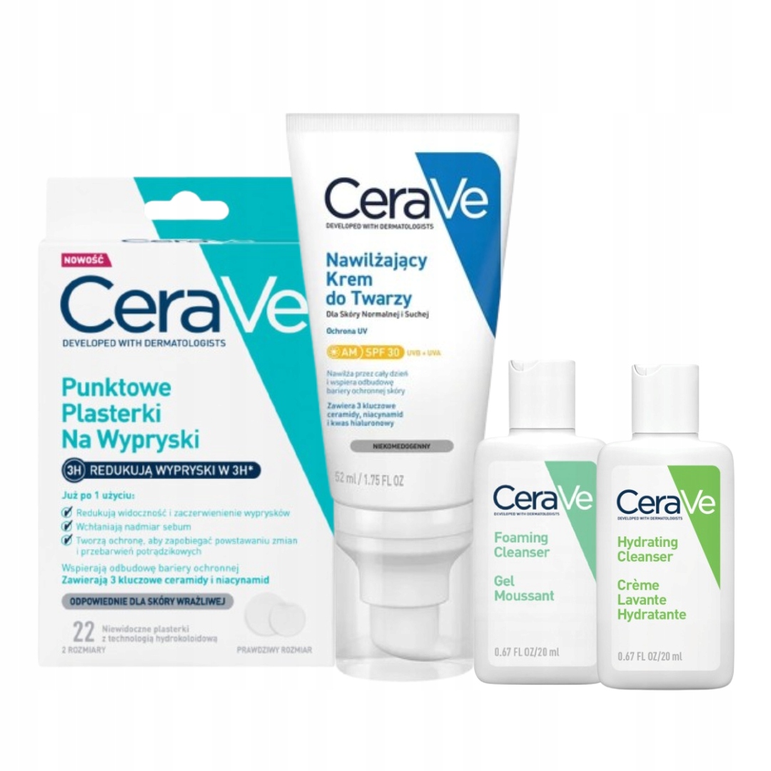 CeraVe Plasterki na niedoskonałości, Krem do Twarzy Spf 30