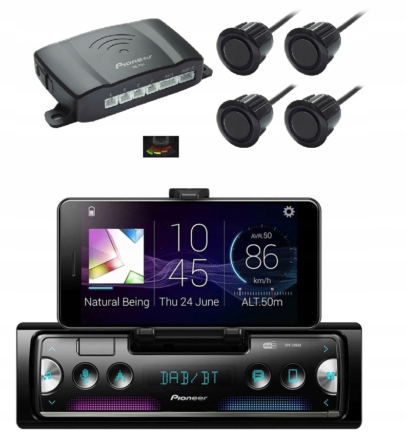 Pioneer SPH-20DAB ND-PS1 Bluetooth autorádio systém parkovania