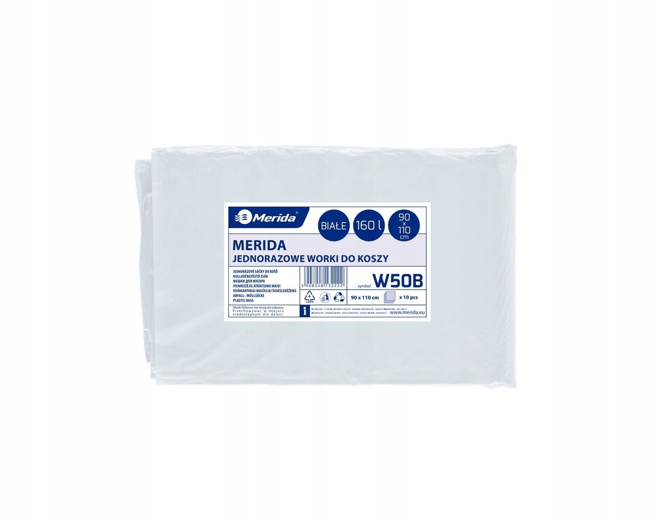 

Merida Worki Na Śmieci Białe 160 L. Mocne Grube