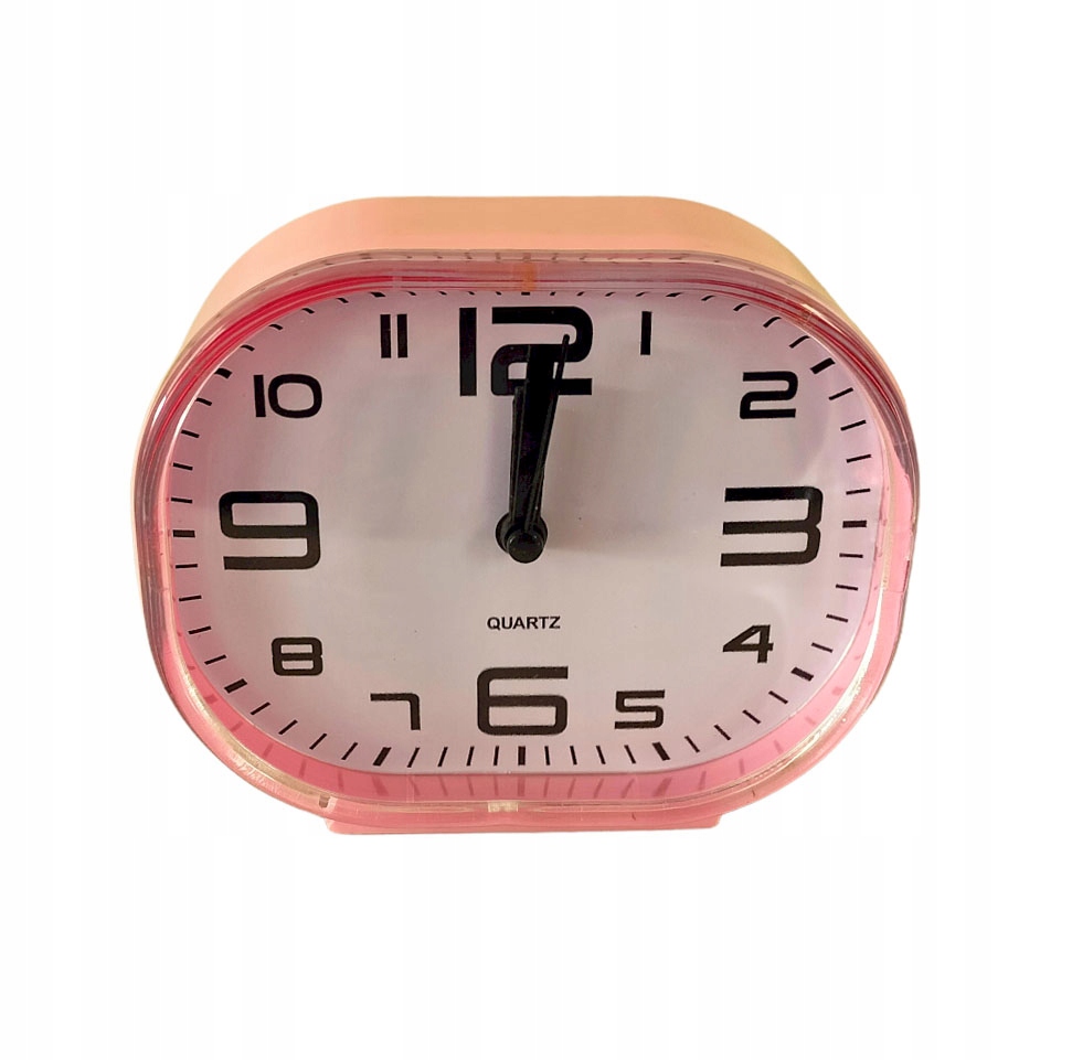 

Budzik analogowy,różowy pastelowy