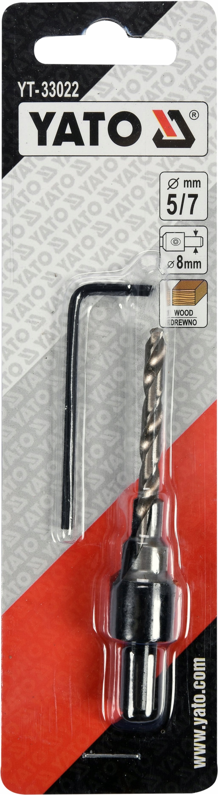 WIERTŁO DO KONFIRMATÓW 5-7MM STAL WĘGLOWA YATO Marka Yato