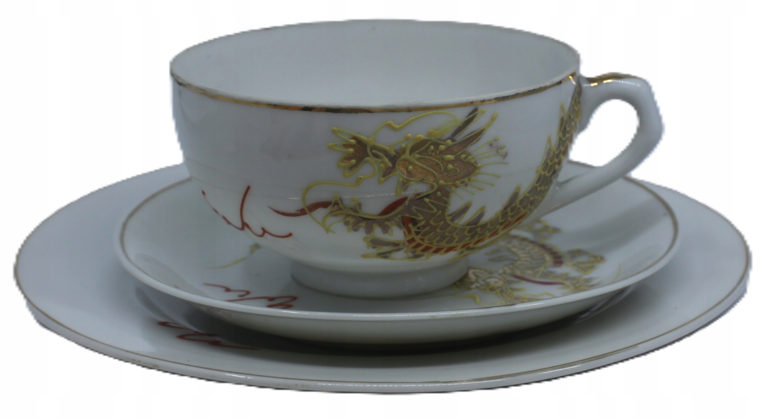 LOOK:) PORCELANOWA FILIŻANKA TRIO LITOFANIA I SMOKI