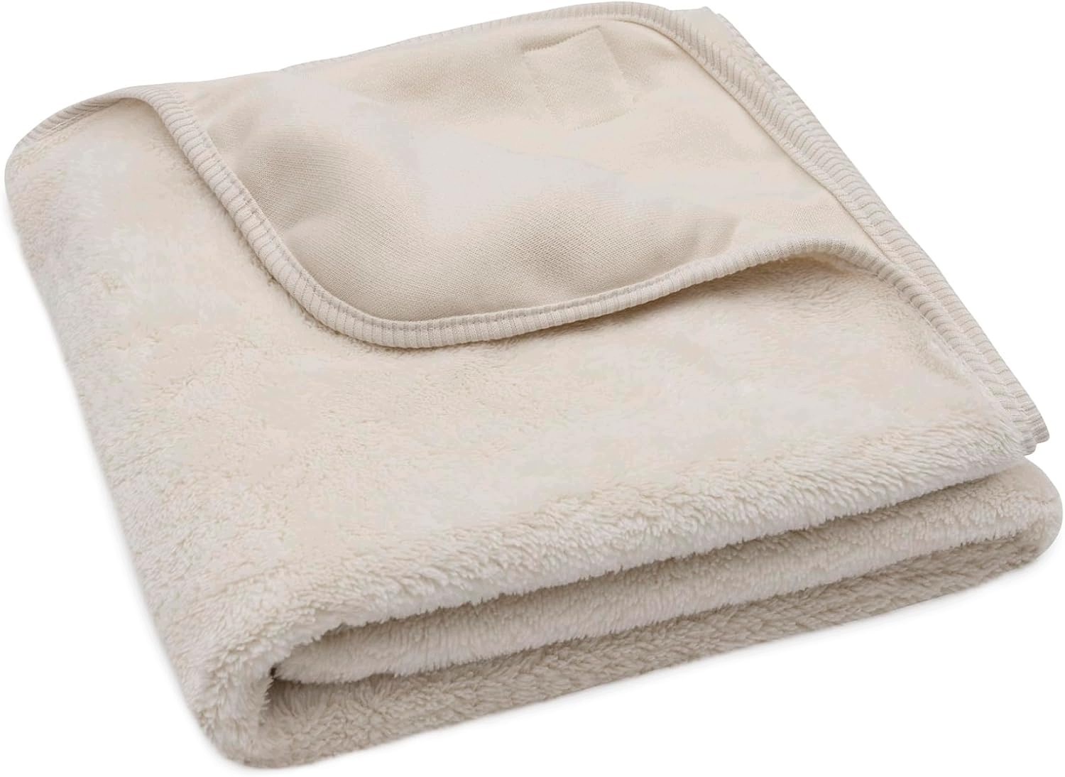 Jollein Basic kocyk Jersey/Sherpa 75x100 cm Oatmeal