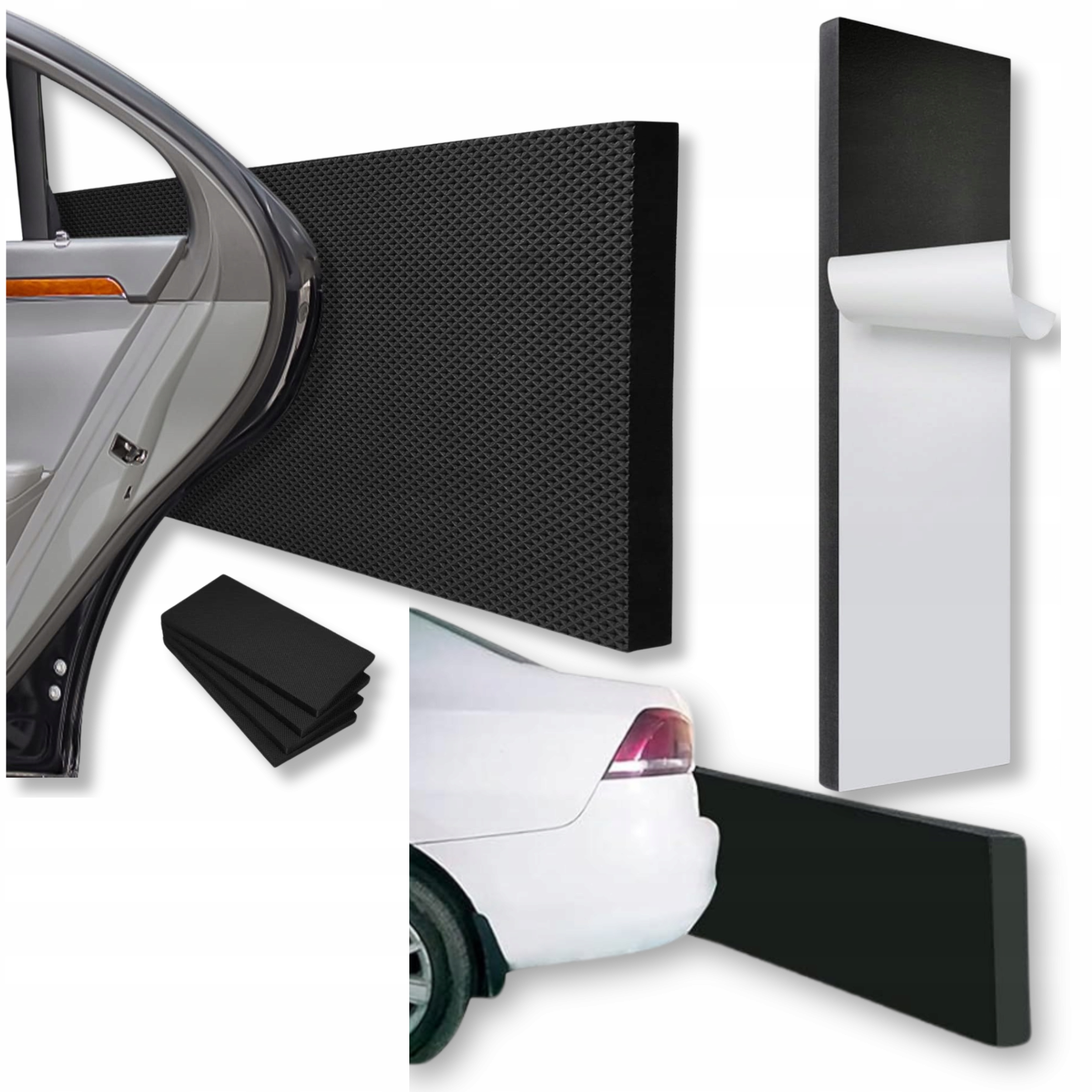 PIANKA OCHRONNA ODBOJNIK OCHRONA DRZWI SAMOCHODU NA ŚCIANĘ GARAŻU ZESTAW 4X