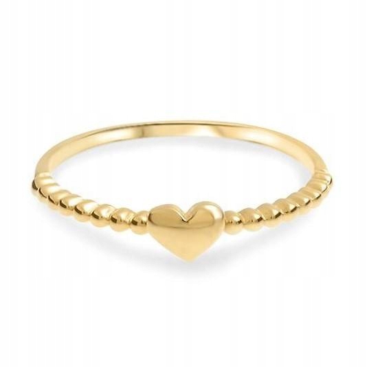 

Złoty pierścionek 333 Serce