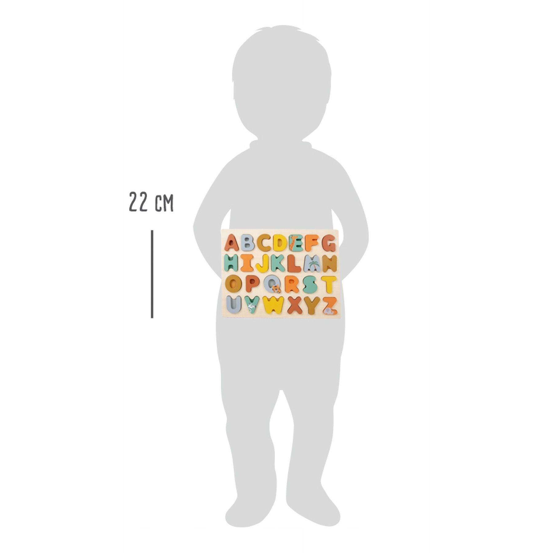 PUZZLE układanka drewno ABC LITERY 26 elementów Marka Small Foot