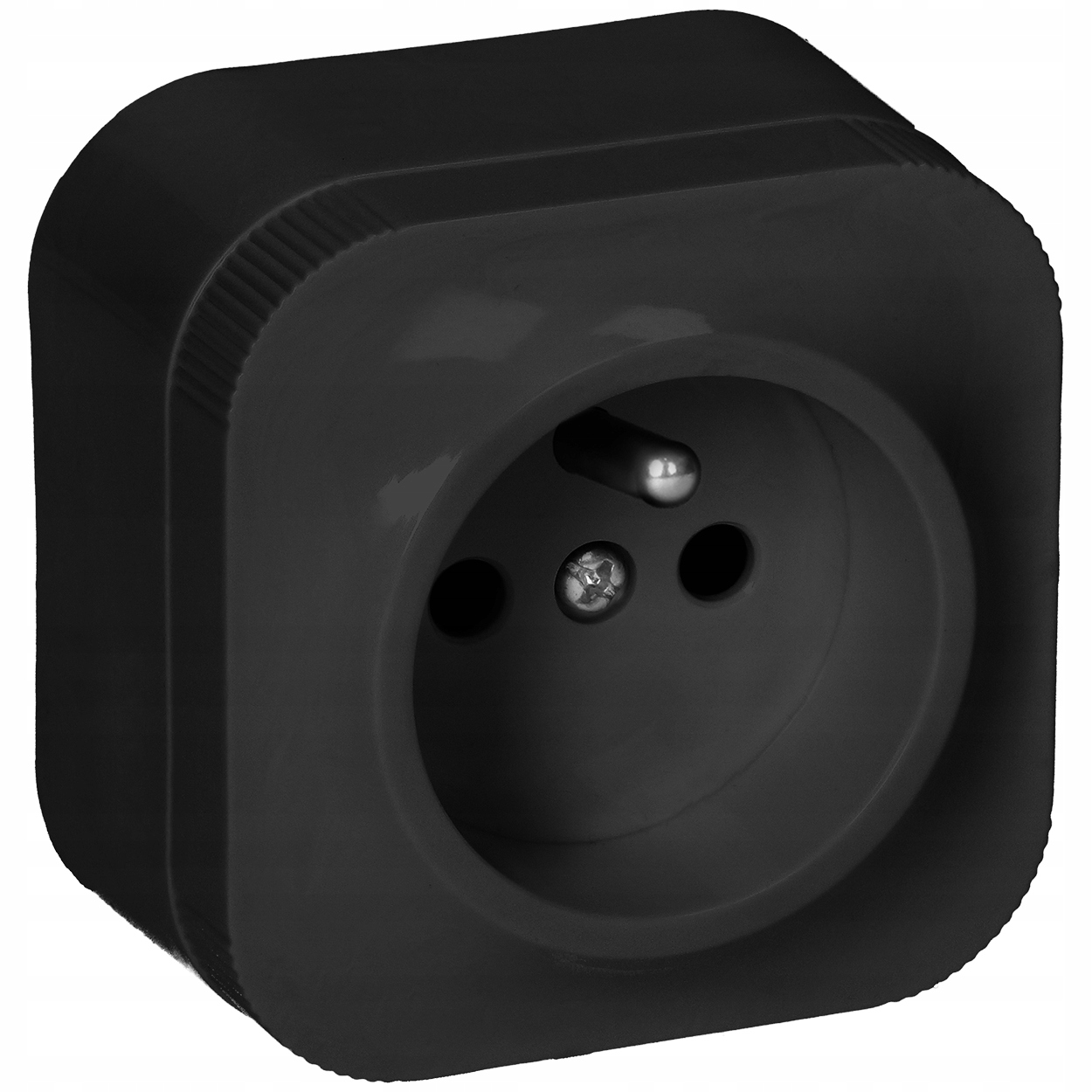 

Gniazdo Pojedyncze Elektryczne Natynkowe Czarne