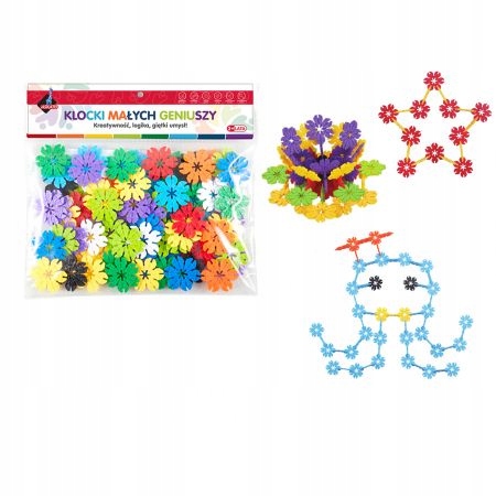 

Klocki małych geniuszy kwiatki 80 elementów