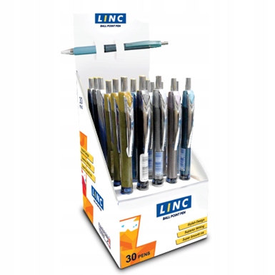 Linc Elantra długopis automatyczny niebieski wkład opakowanie 30 szt.