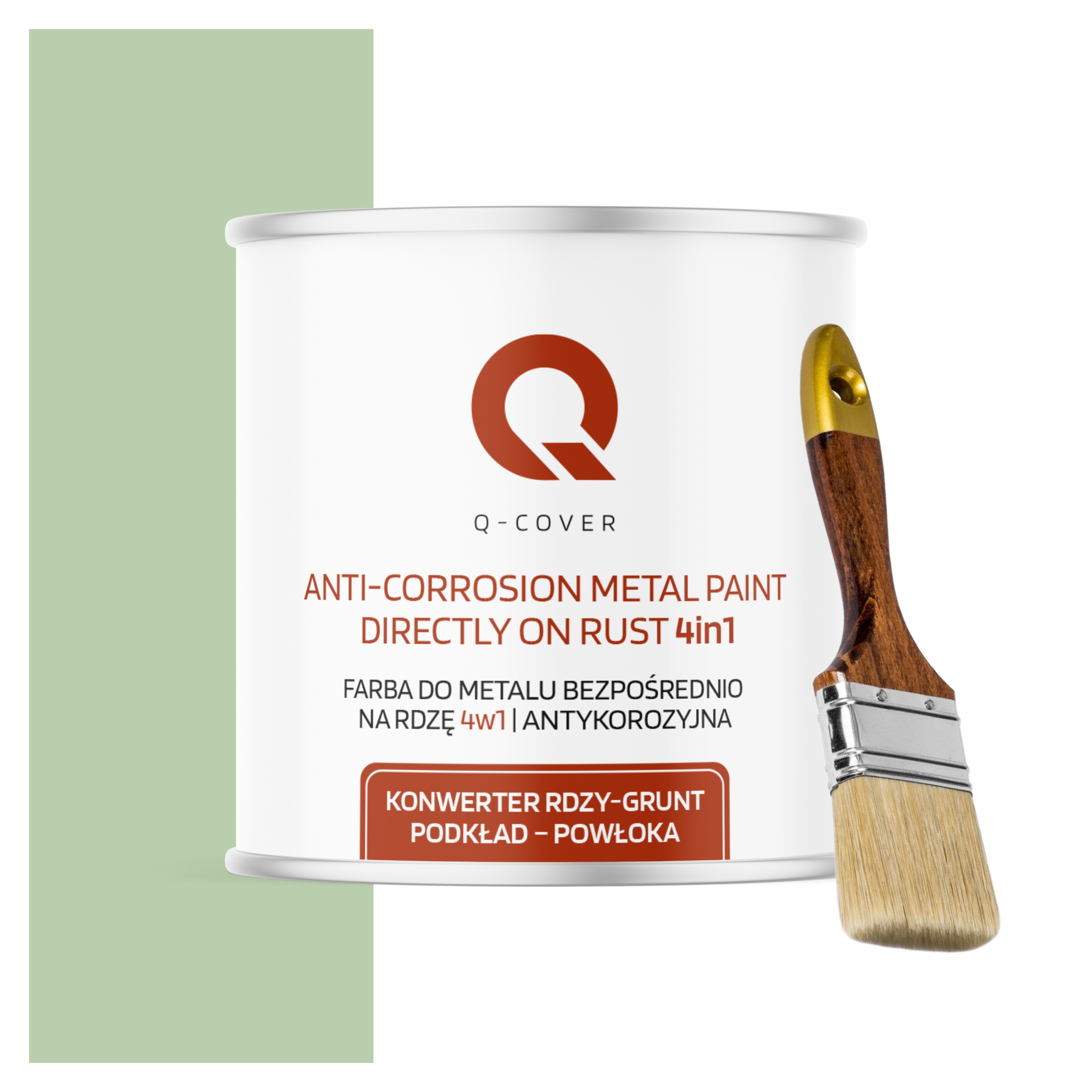 Antikorózna farba na kov a hrdzu zelená Pastelový lesk 2.5L štetec