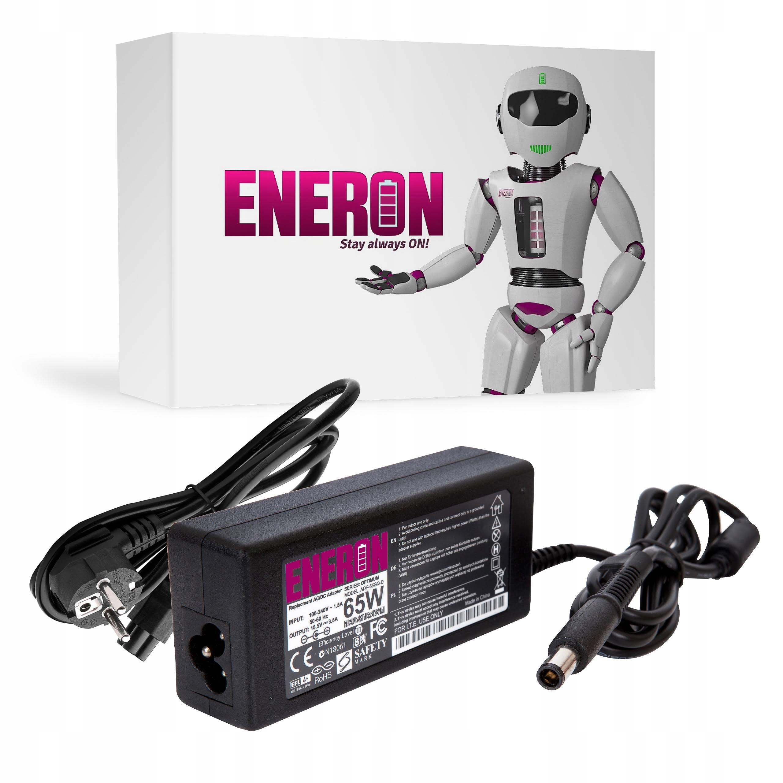 Zasilacz do laptopów Hp 18.5V 3.5A 65W 7.4x5.0mm kabel