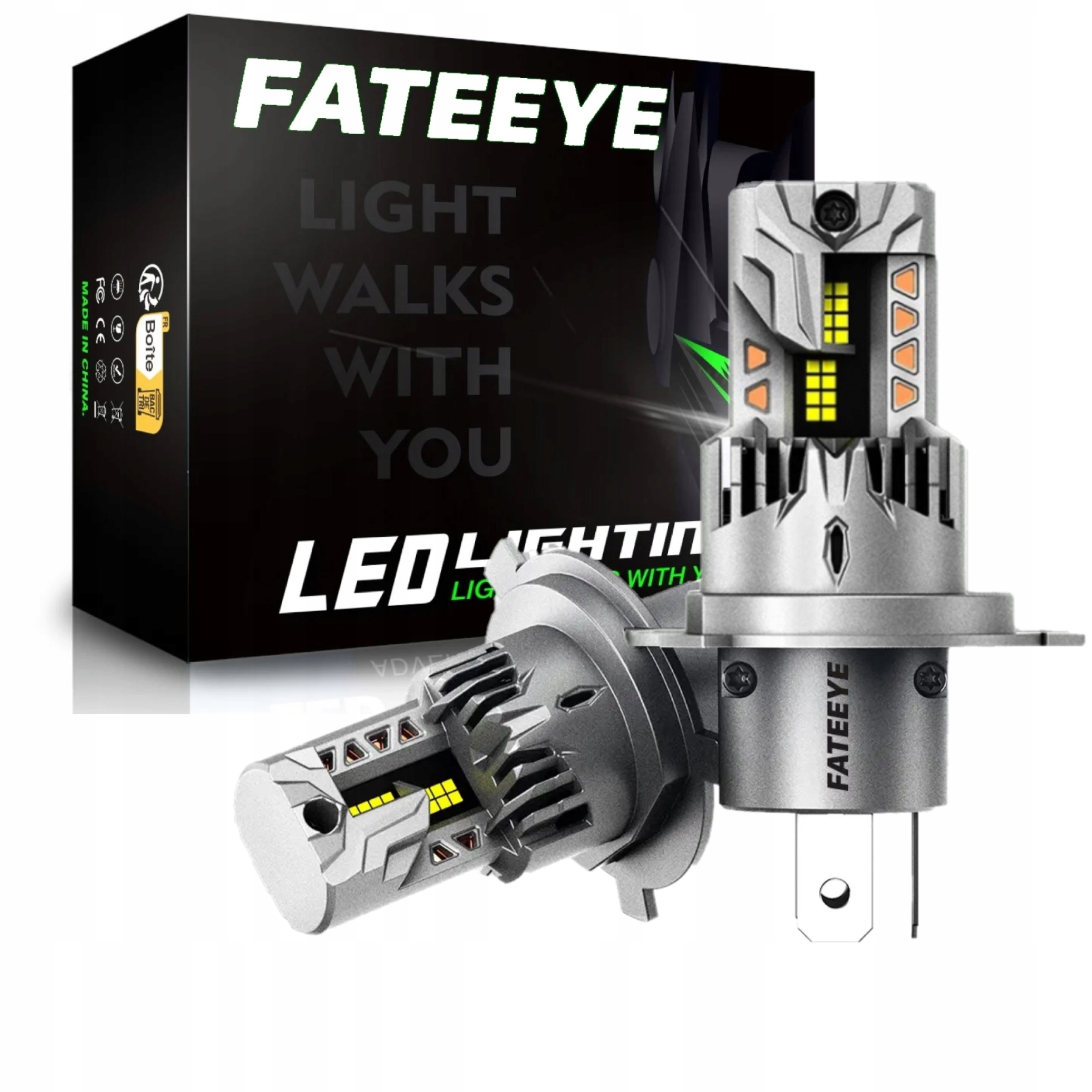 Žárovky H4 Led Fateeye 1 Až 1 Canbus Výkonné 6500K 20000LM