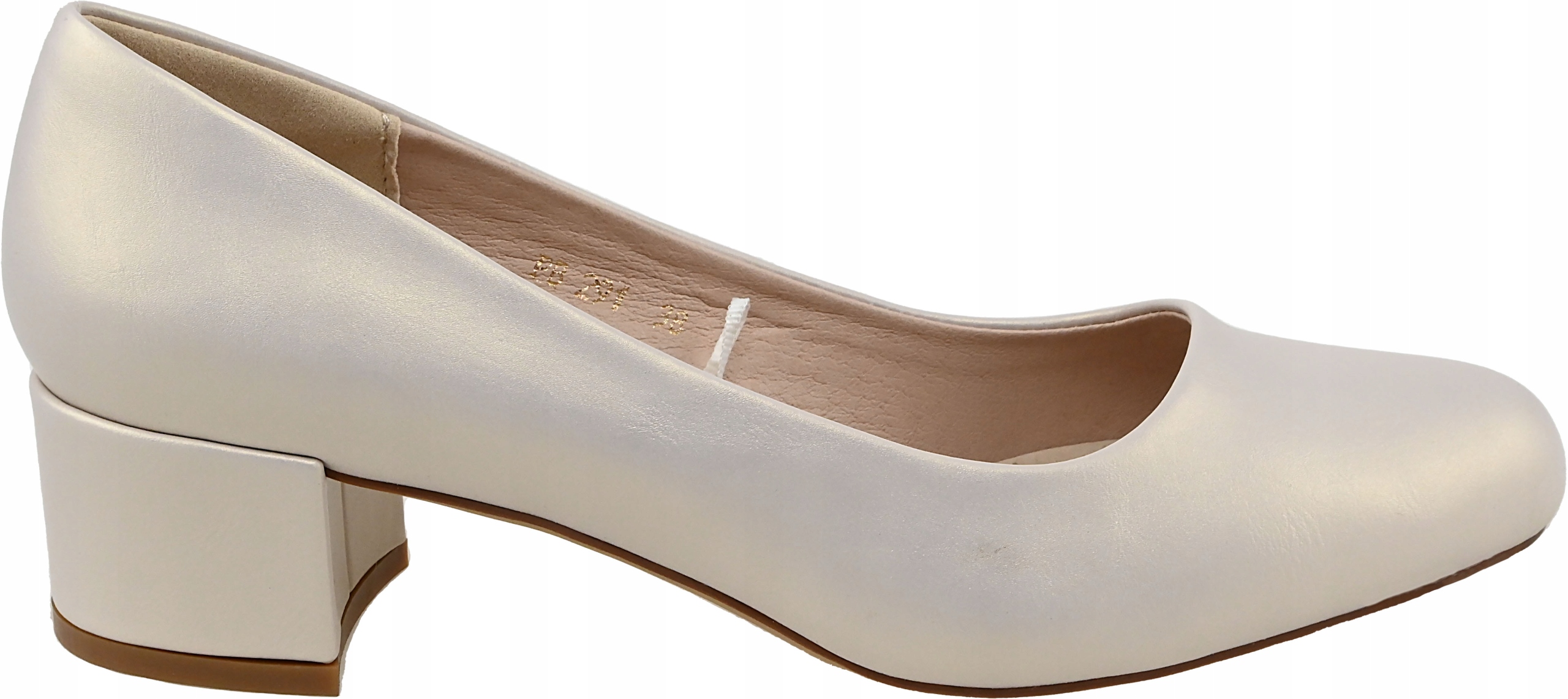 CZÓŁENKA SERGIO LEONE PB 291 BEŻ PERŁA r.38 Marka inna