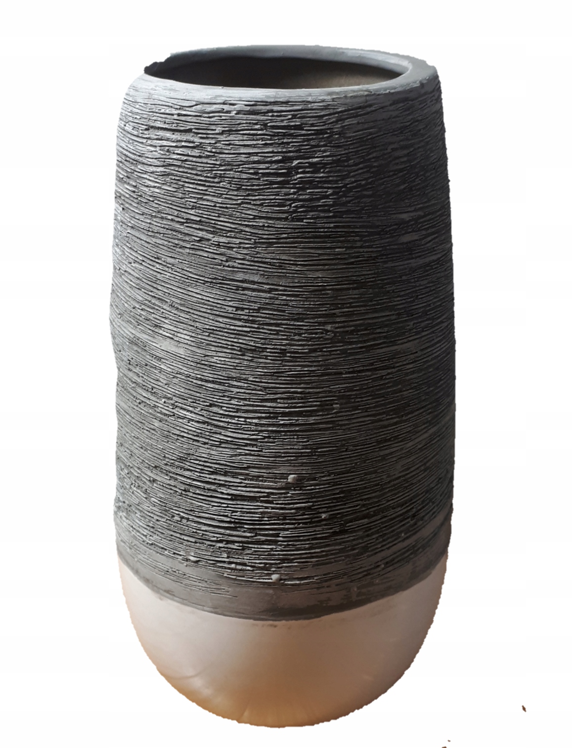

Wazon szklany ceramiczny na kwiaty szary wysoki cm