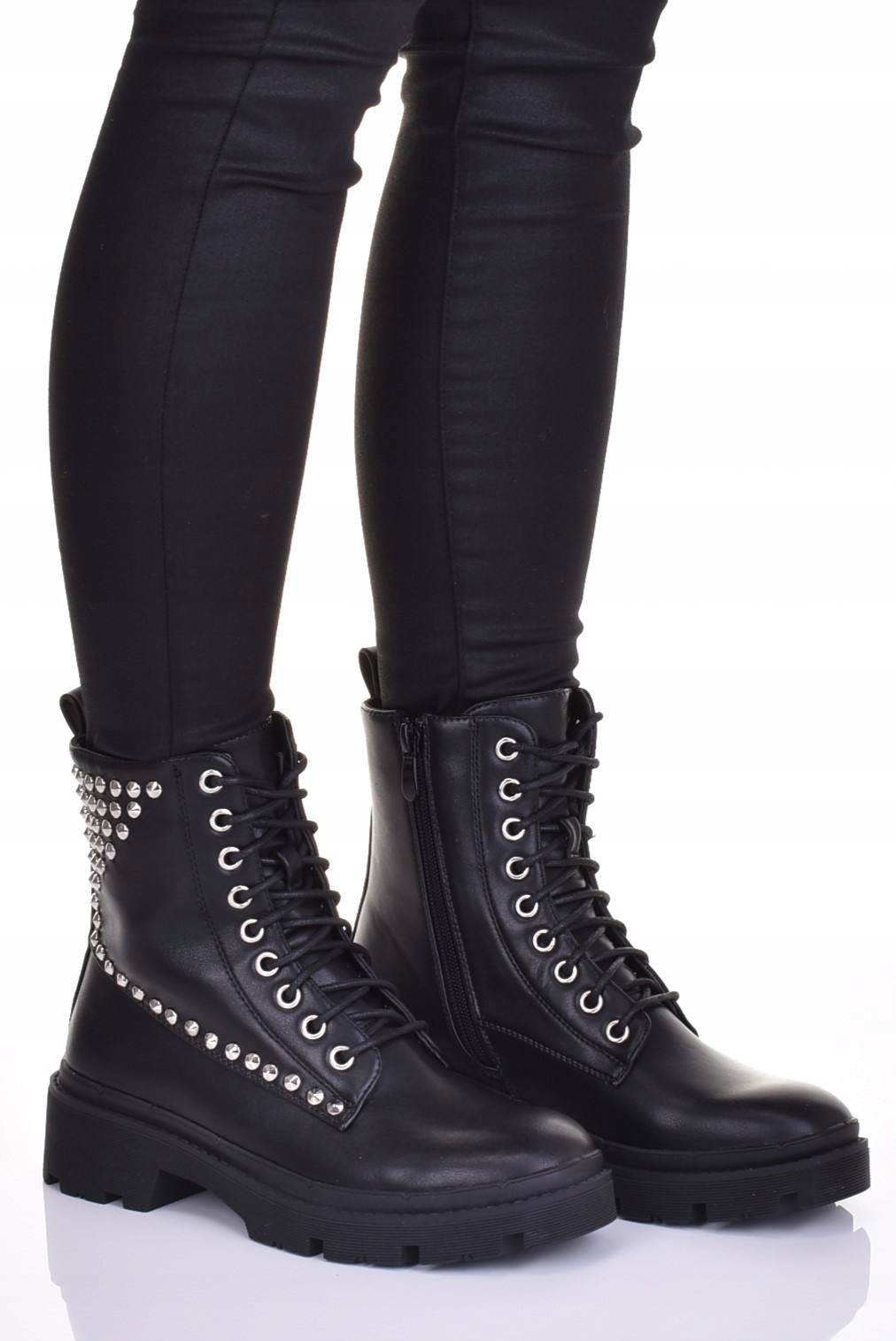 Botki motocyklowki skórzane