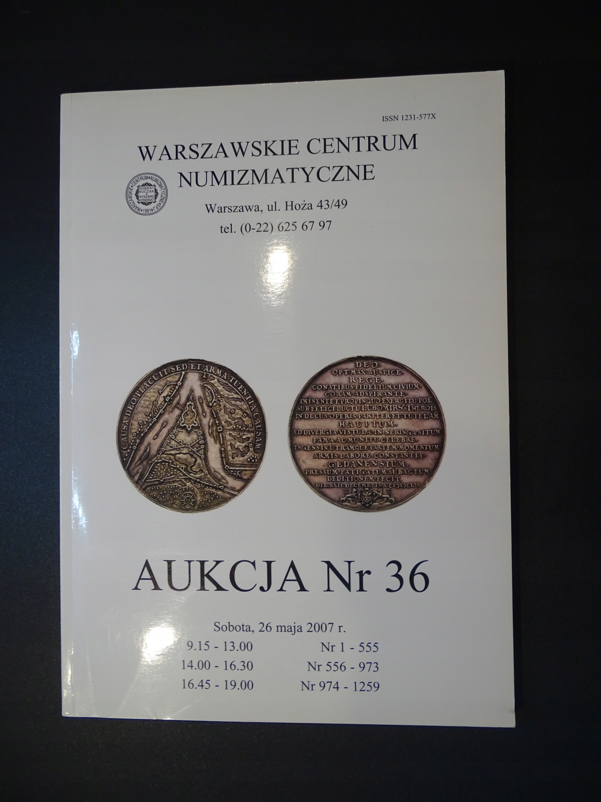Katalog Aukcja nr 36 WCN 16.05.2007