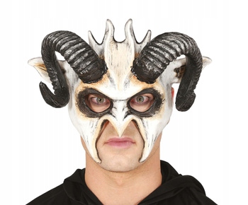 Lebka maska démonického zvířete s rohy lebka minotaur, duch