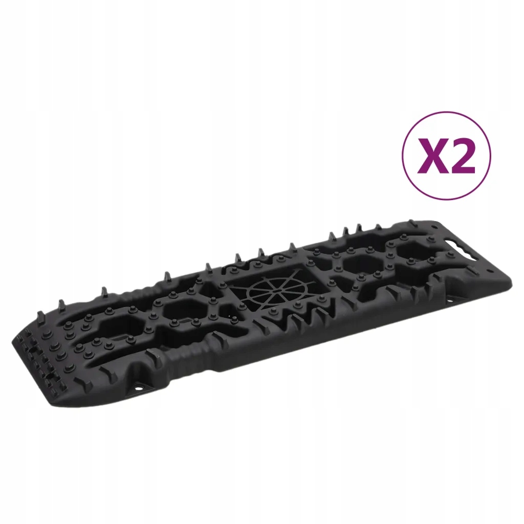 Vyprošťovací desky 2 ks černé 107 x 31 x 7 cm nylon Černá 210771