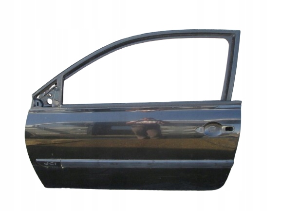 RENAULT MEGANE 2 II 3D 02-08 DRZWI LEWE (PRZEDNIE) - CZARNE - ŁADNE