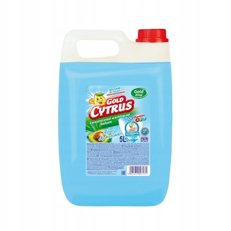 

Płyn do mycia naczyń Gold Drop 5L zapas aloes