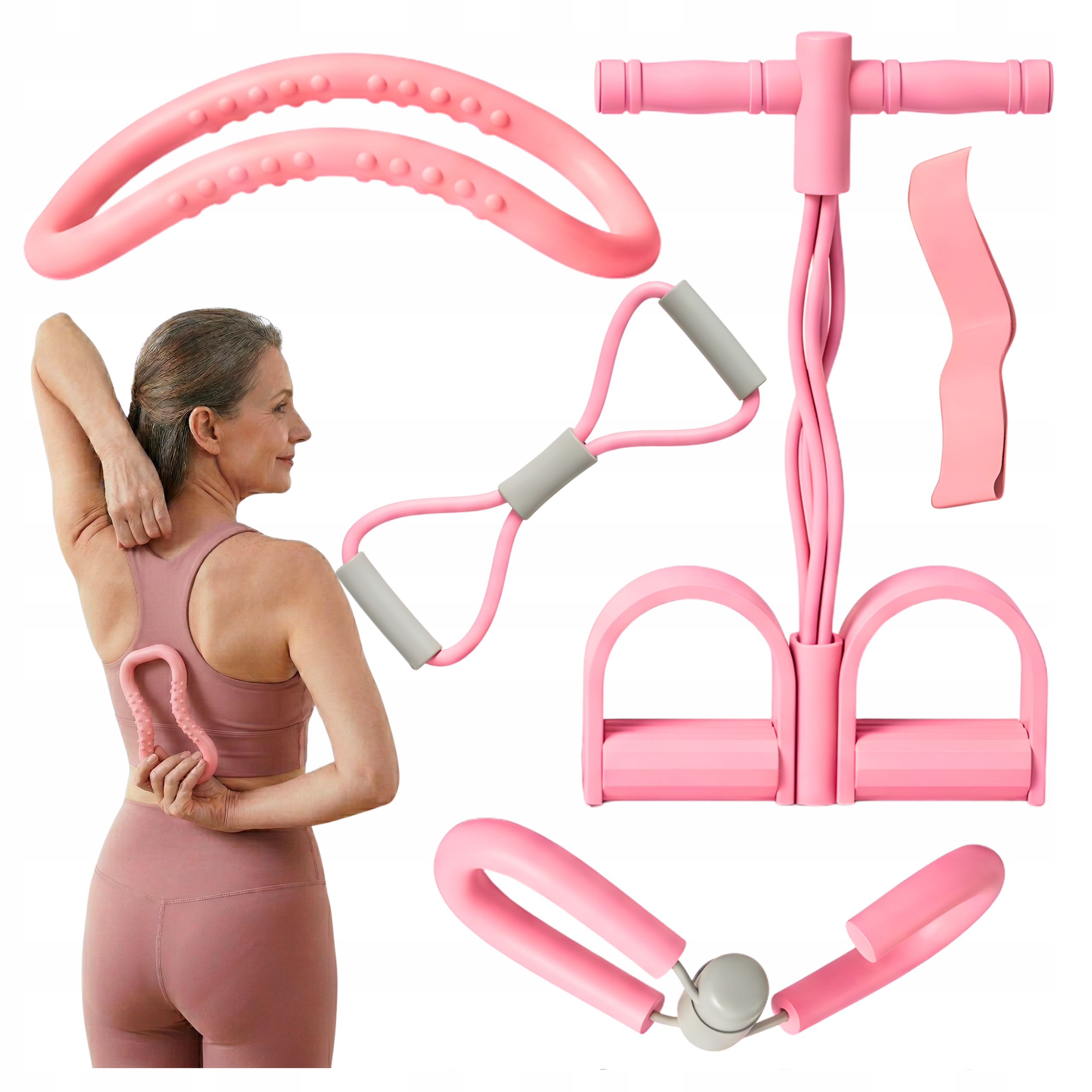 Motylek Trenażer Ściskacz Ekspander Guma Oporowa Zestaw Fitness Rozciąganie