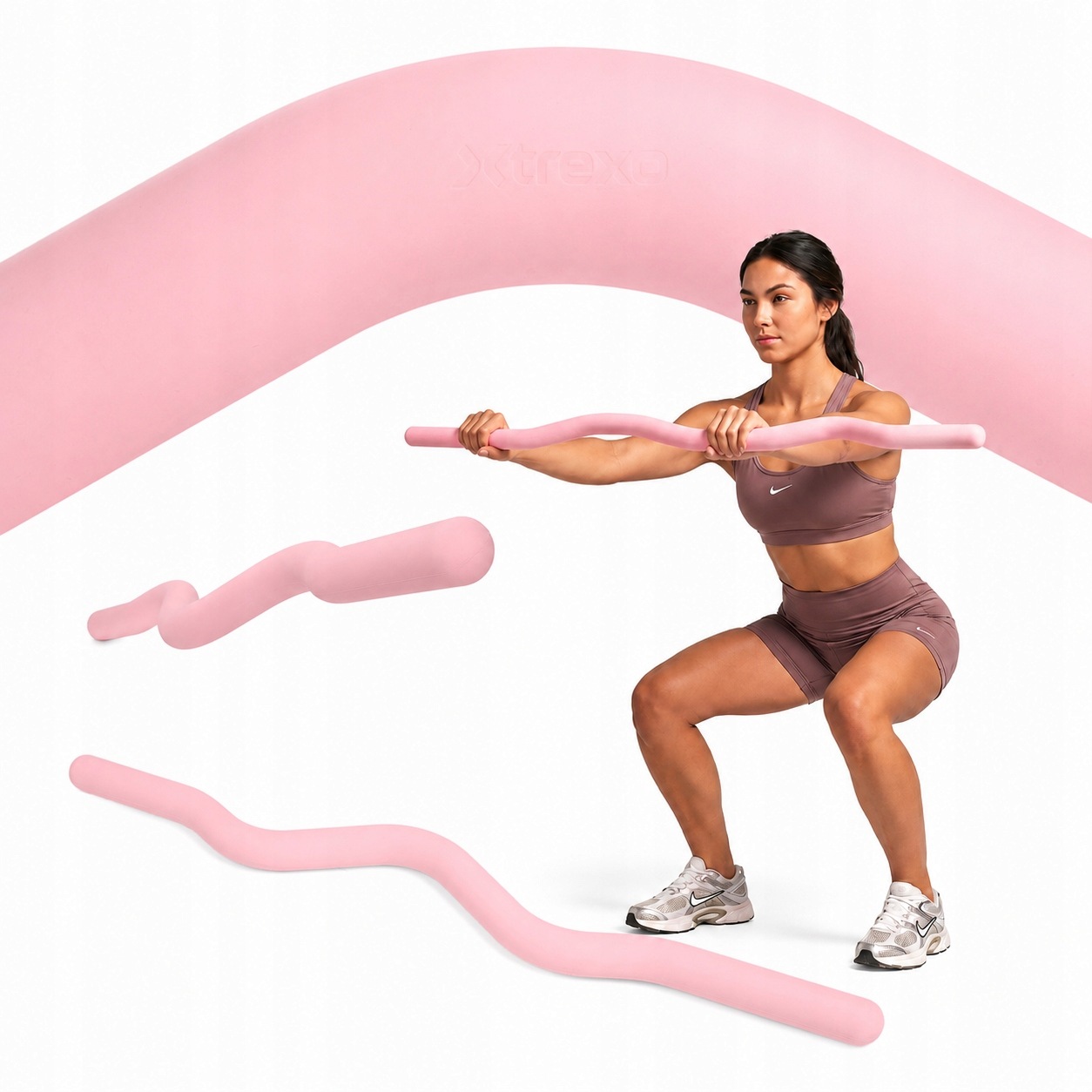 Osa lomený Xtrexo Sculpt 110 cm růžový Pro Trénink Fitness Cvičení