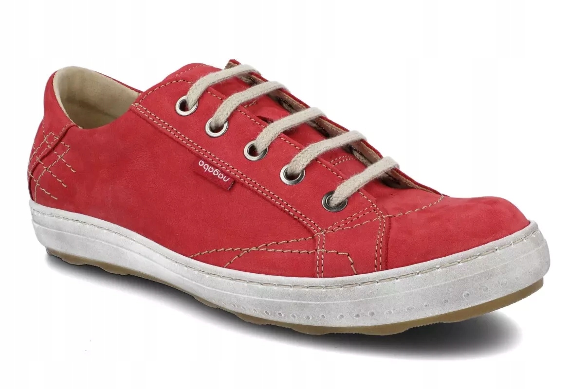 Pohodlná obuv Nagaba 410 červená kůže R41