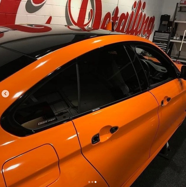 Hexis папайя фольга оранжевый глянец-полный рулон 25mb!