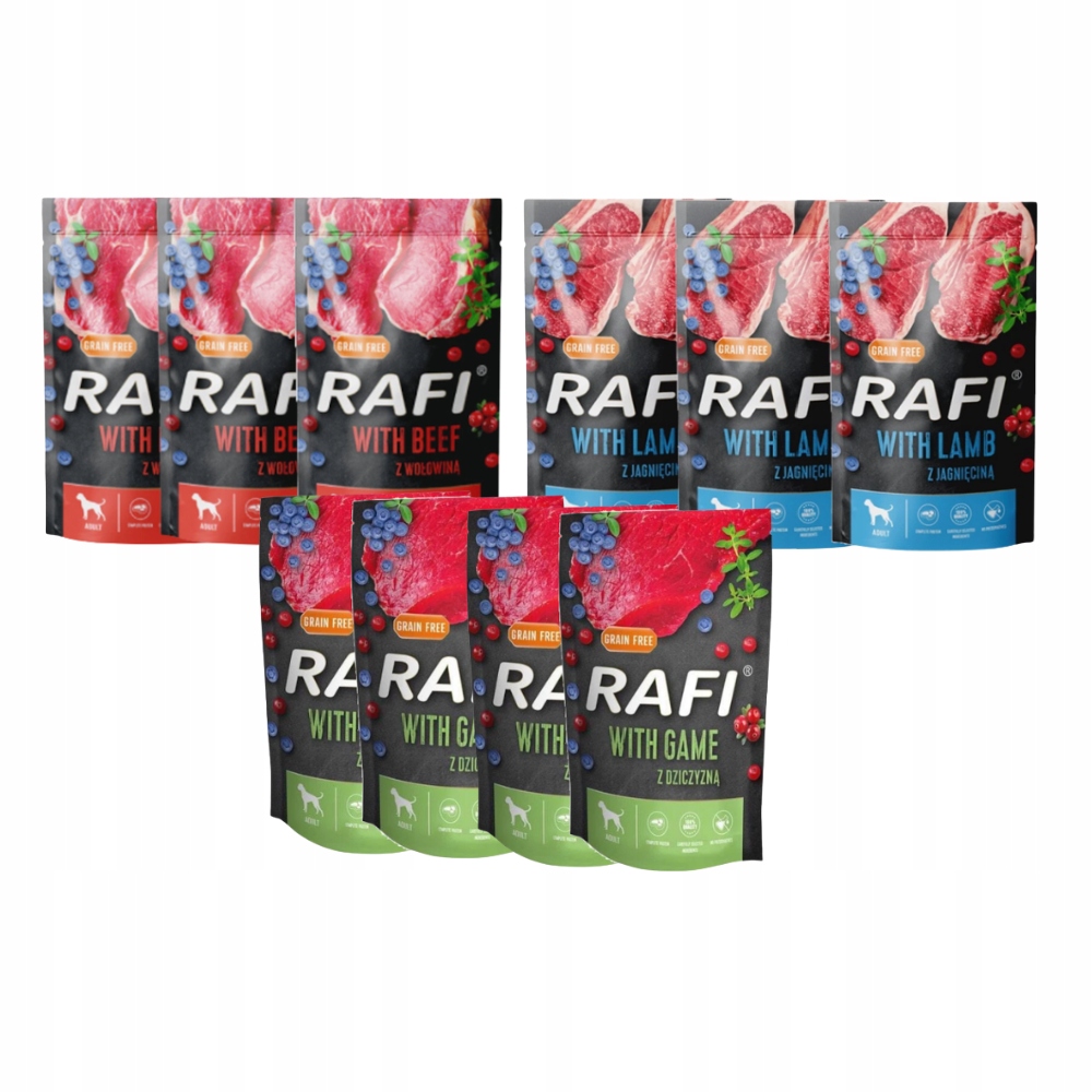 Dolina Noteci Rafi Krmivo mokré pro psa mix chutí 10 x 500 g