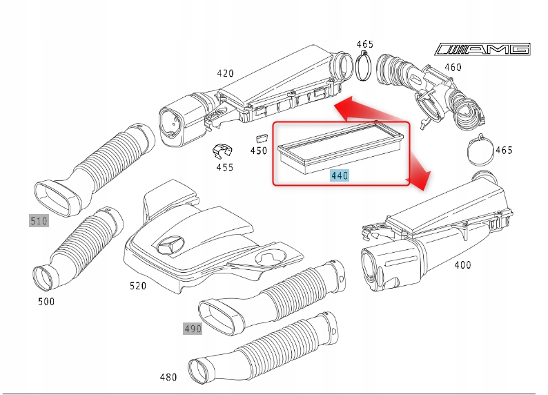 Vzduchový Filtr Mercedes W203 C32 Amg M112 Mercedes Oe A1120940404