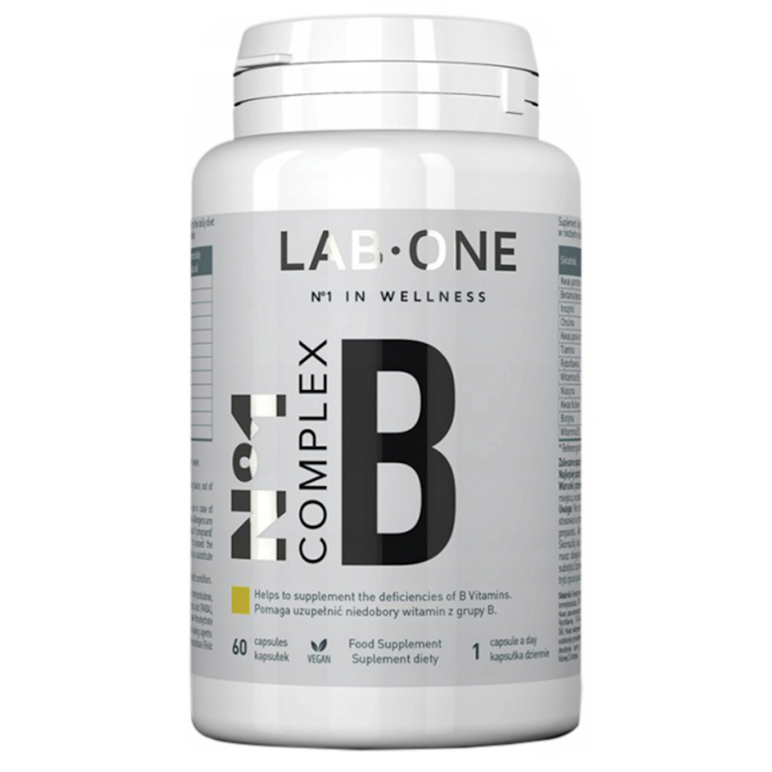 

Lab One Witamina B Complex 60k Odporność Stres B12