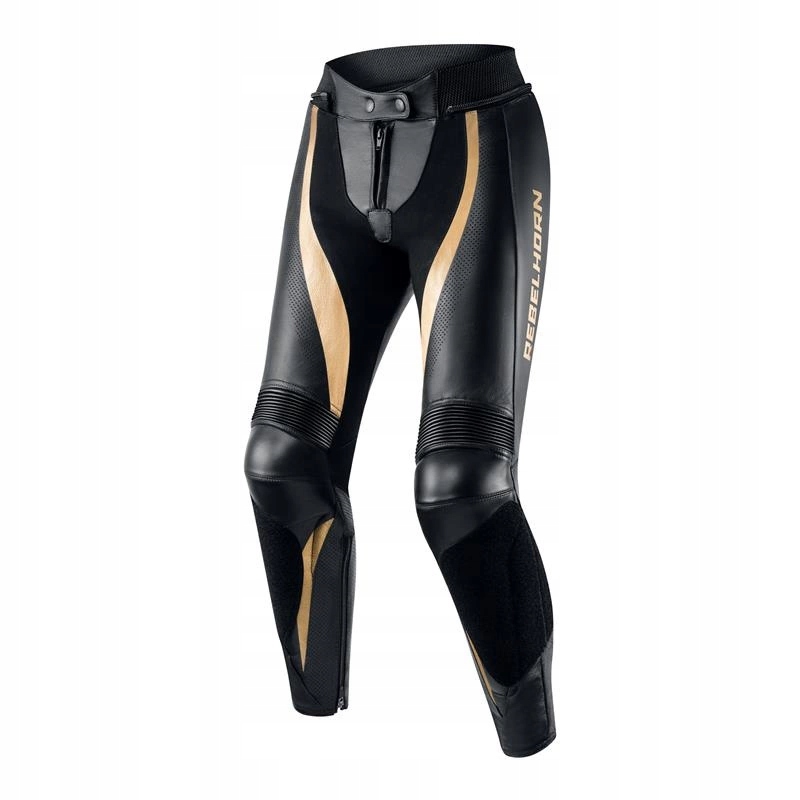 Motocyklové nohavice Rebelhorn Rebel Lady Black/gold čierna zlatá Darčeky