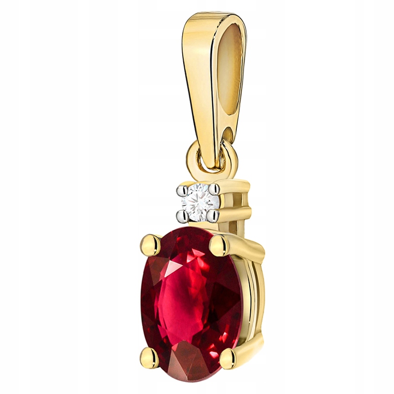 Krásný Zlatý Přívěsek pr. 585 s Rubínem 0,60 ct