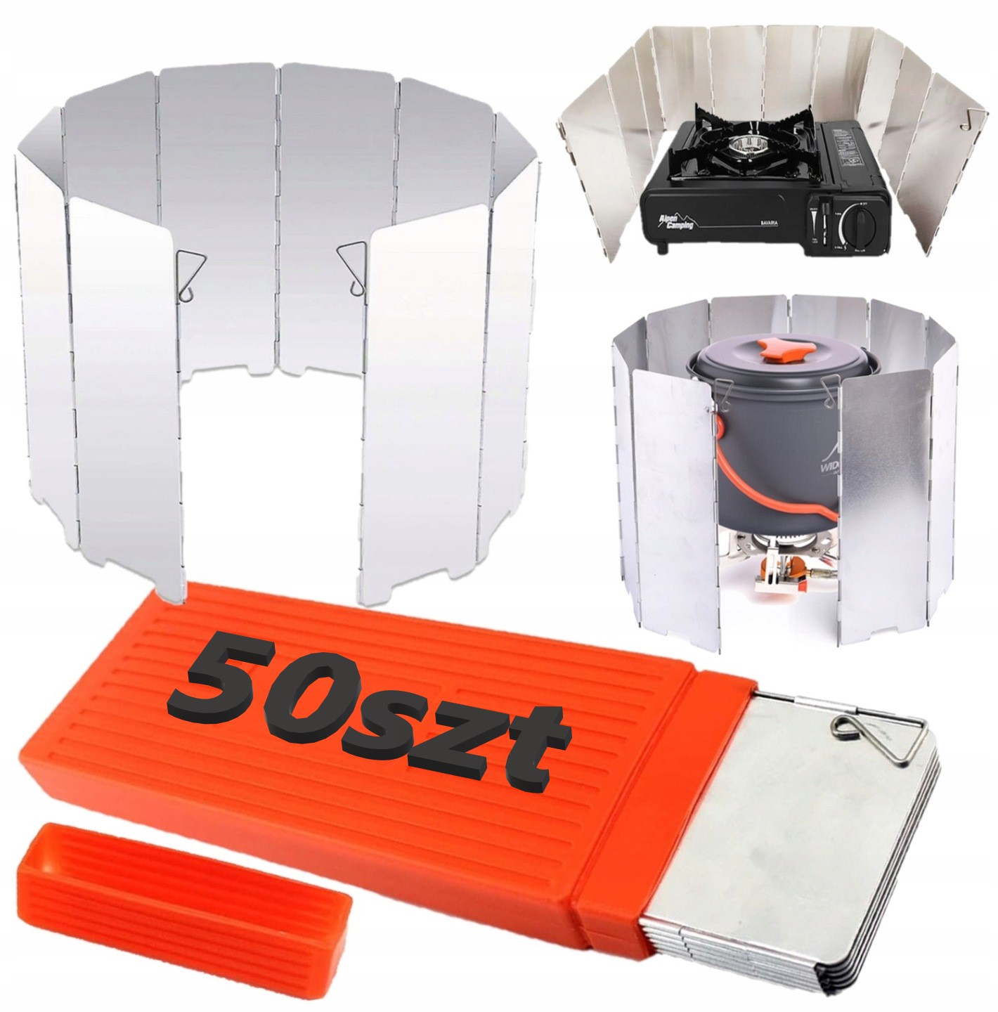 Osłona Przeciwwiatrowa Do Kuchenki Palnika Składana Konstrukcja Etui