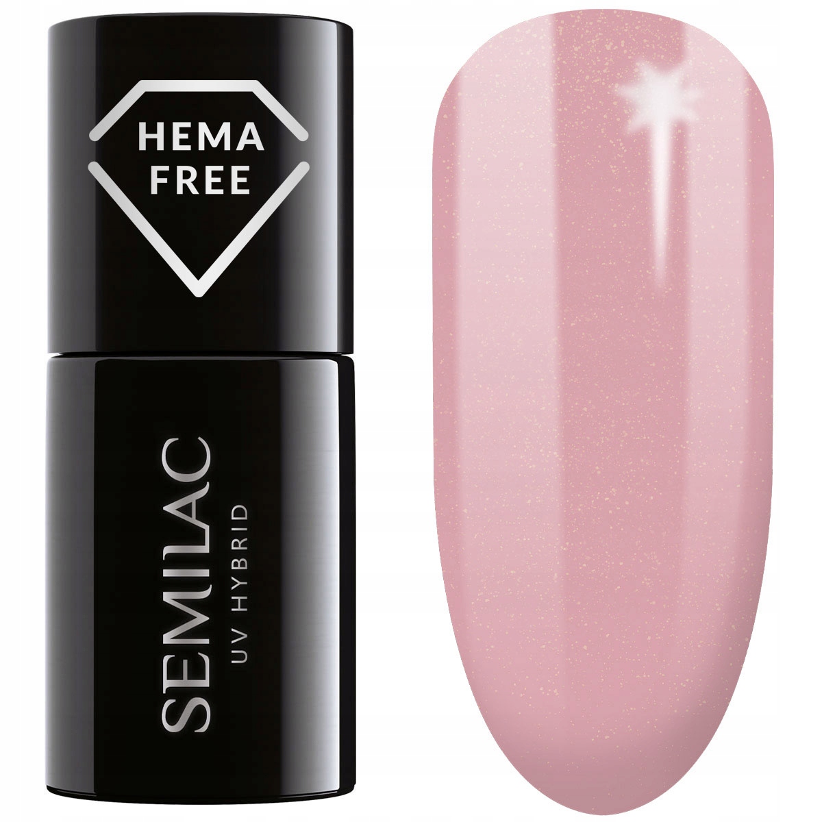 

376 Semilac Lakier Hybrydowy Shimmer Stone Pink