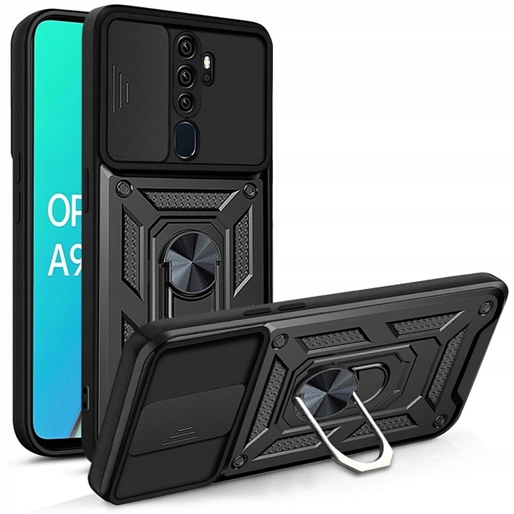 

Etui Pancerne Camshield Ring do Oppo A5/A9 czarne