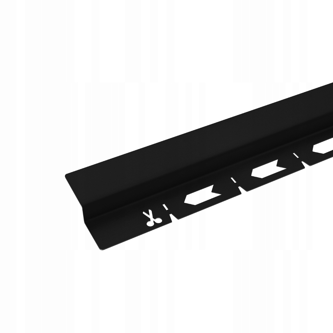 Spádová sprchová lišta Vogi Levá Černá 150 cm Ocel