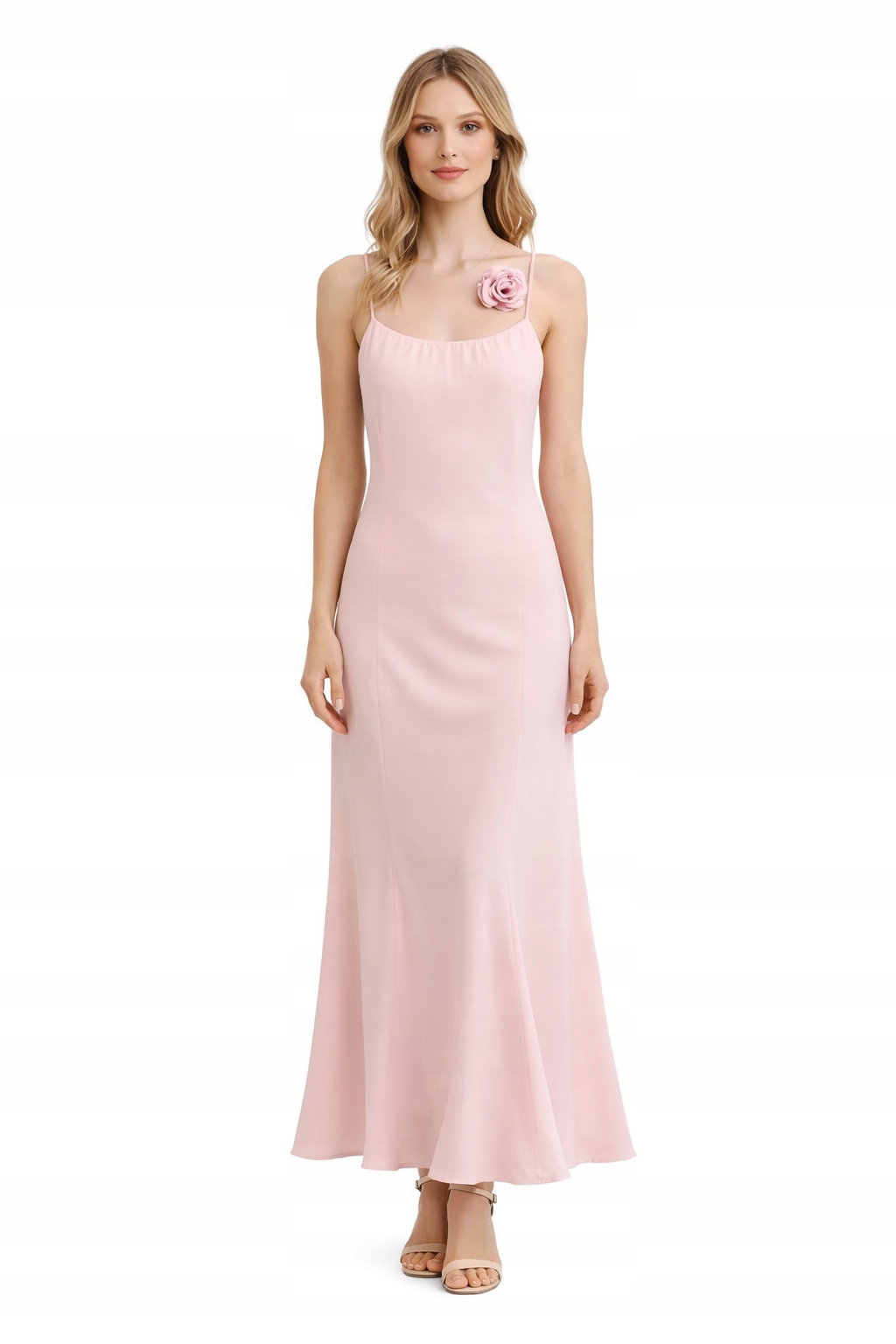 Blugirl Světle Růžová Šaty S Ramínky A Saténem 34 I4C