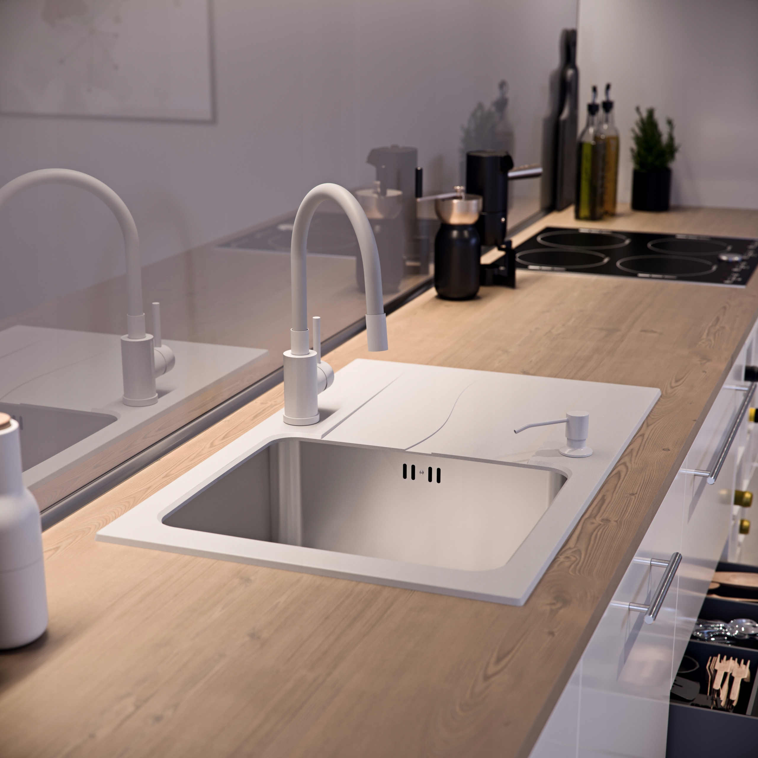 Dozownik Quadron Keira 350 ml czarny nakrapiany Linia Keira